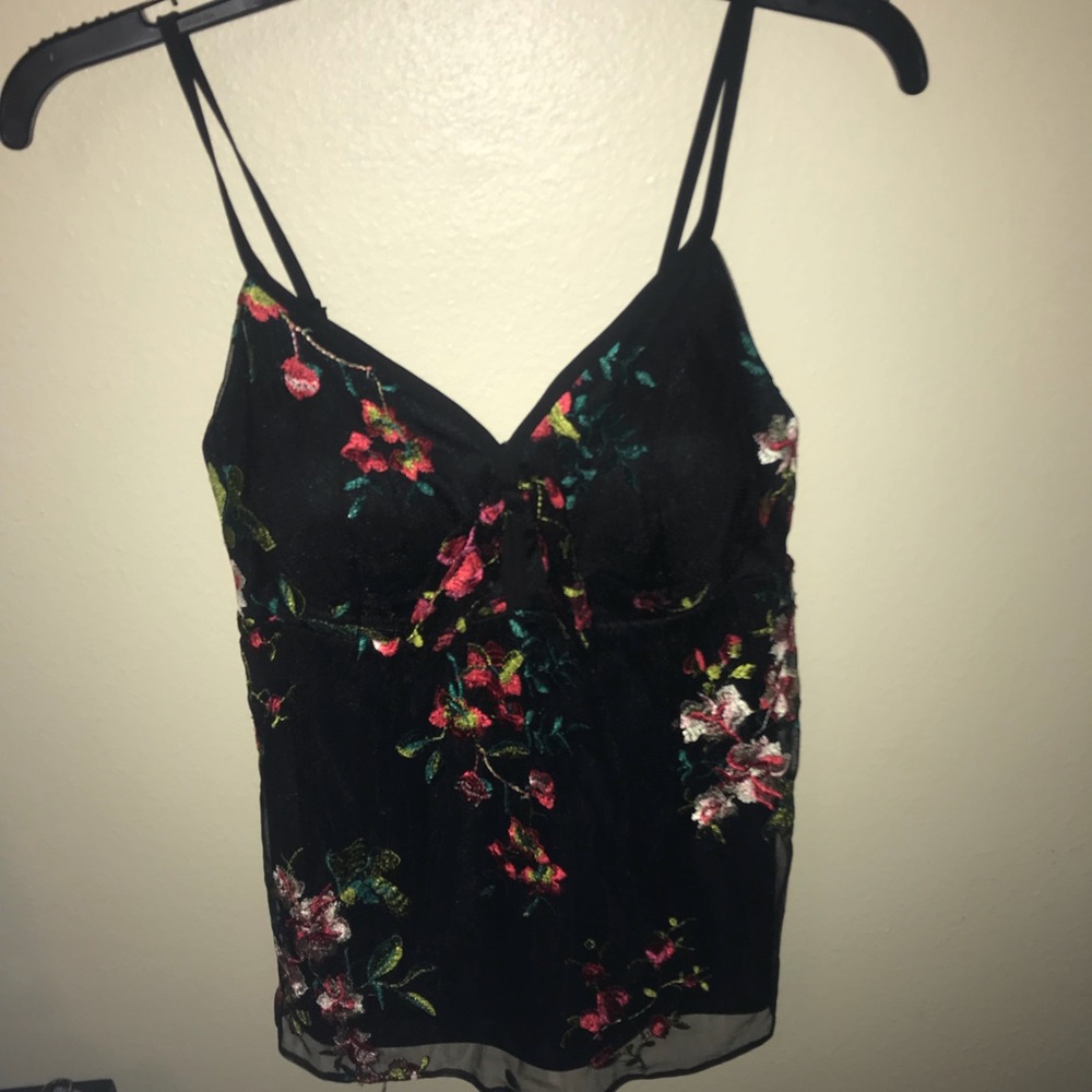 floral spaghetti strap top
